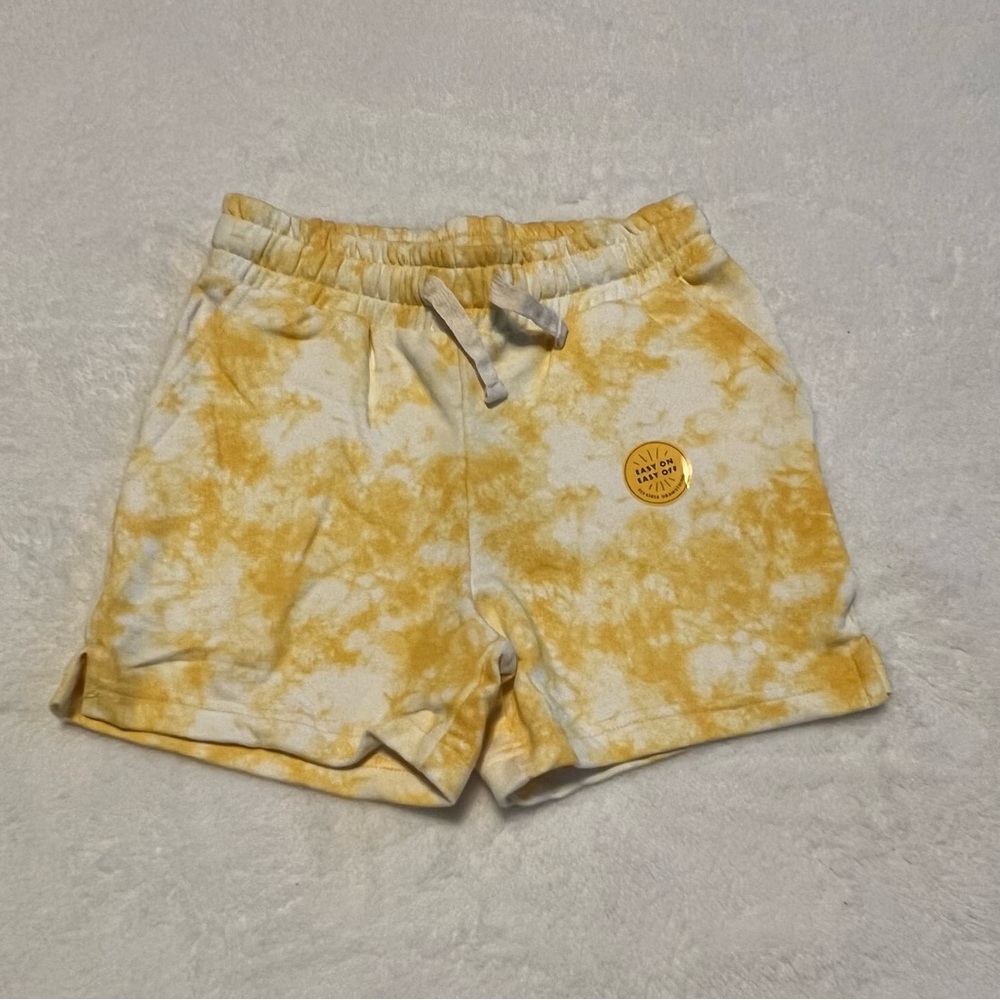 Mustard Tie Dye Girls Shorts, NWT!